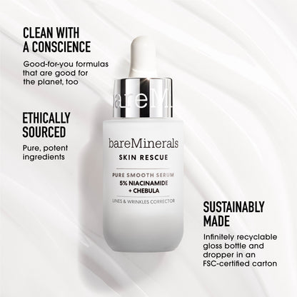SKIN RESCUE Pure Smooth Serum with 5% Niacinamide and Chebula